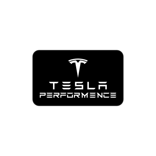 Tesla Schild Performence – Lasergraviert – 45 x 27 mm