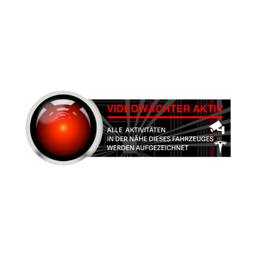 Tesla Sticker – Wächtermodus Aktiv – 70 x 25mm – 1