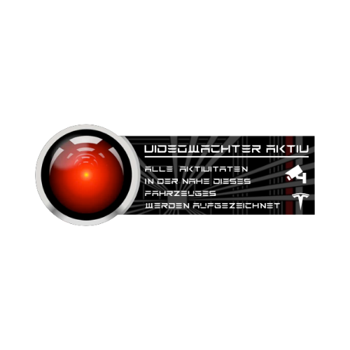 Tesla Sticker – Wächtermodus Aktiv – 70 x 25mm