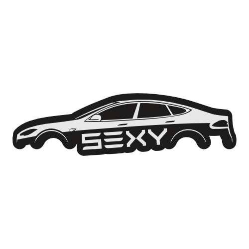 2 Tesla Model S Sticker Sexy Weiss