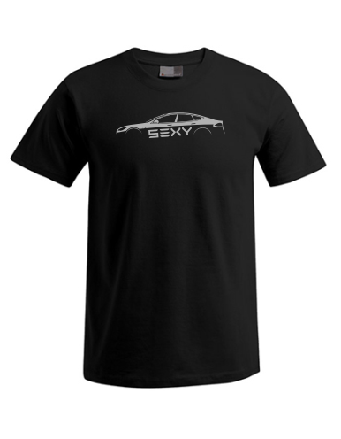 Tesla Model S – T-Shirt – Grau – Sexy