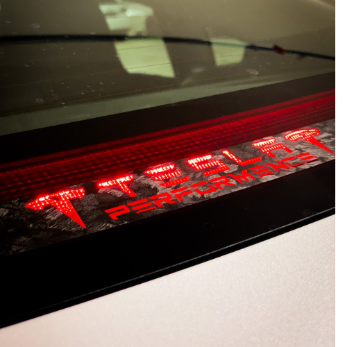 Tesla-Bremslicht – Sticker – Carbon